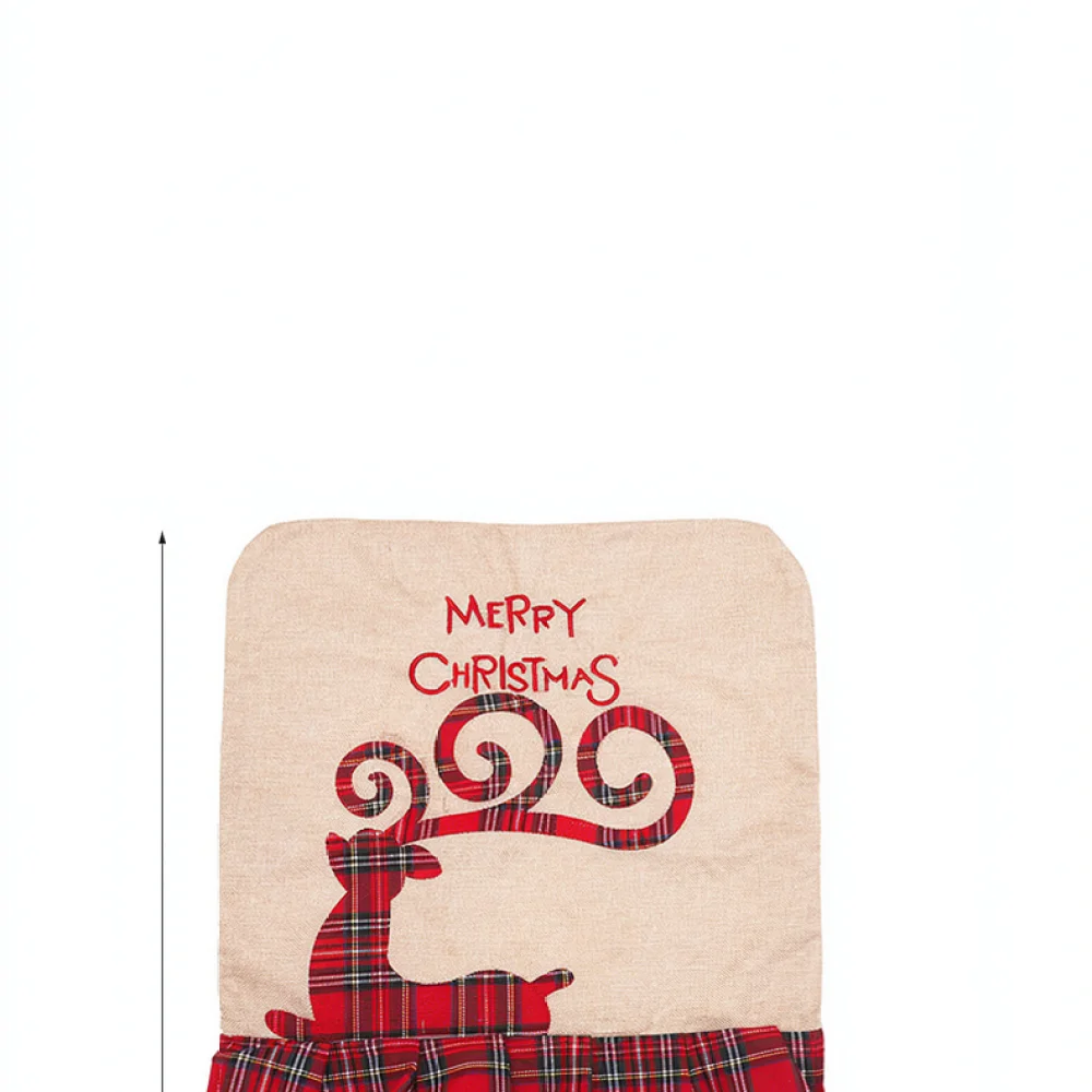 Country Country Style Christmas Chair Cover Burlap Elk Embroidery Seat Protector Festive Party Table Decor For Home Kitchen Dining Room - Aliexpress Deal