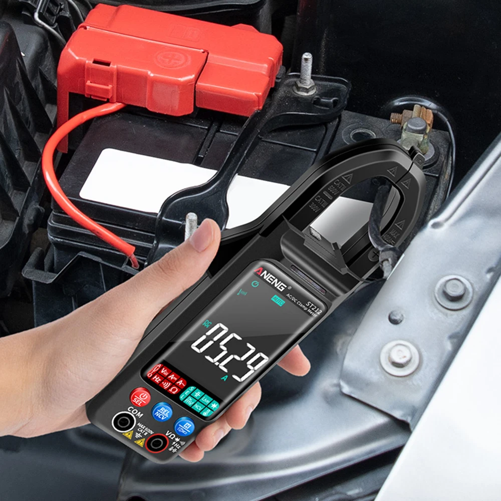 ANENG ST212 DC/AC Current Digital Clamp Meter 6000 Counts 400A Amp Multimeter Large Color Screen Voltage Tester Car Hz NCV Ohm