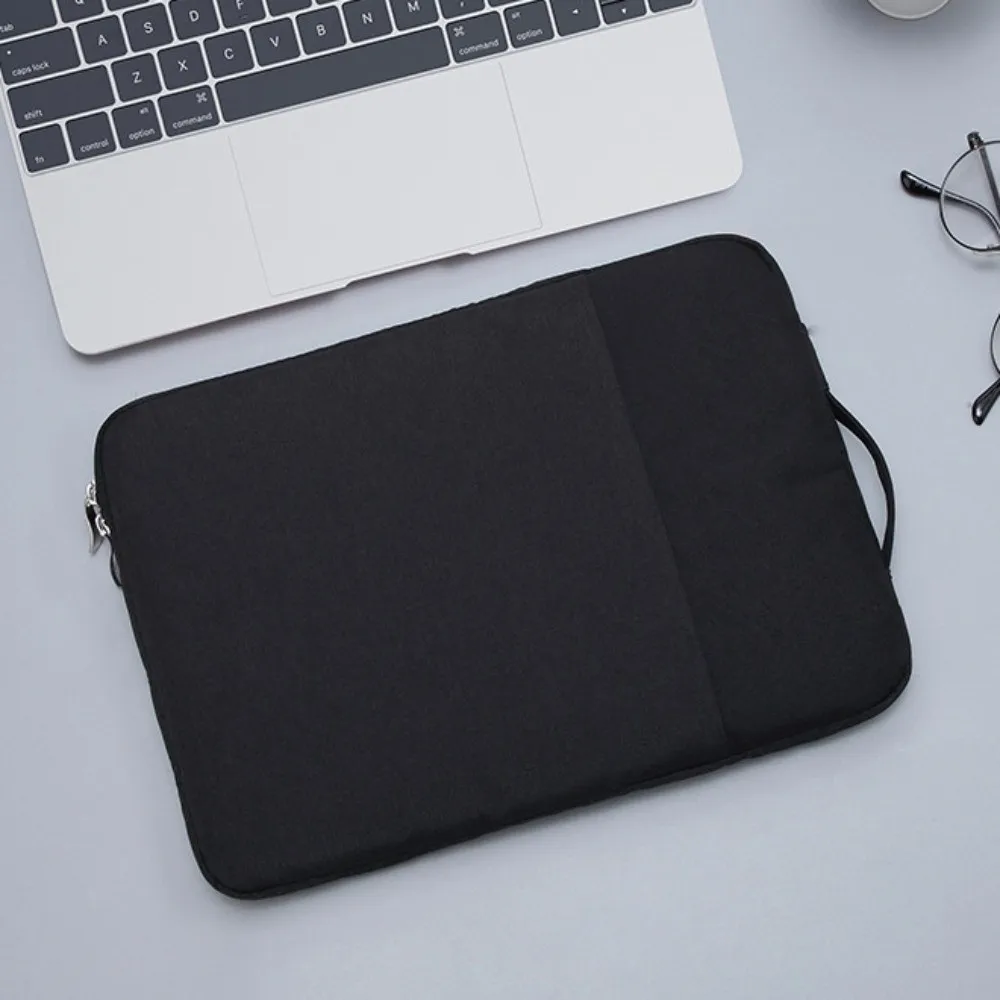 

With Handle Portable Laptop Bags Waterproof Lightweight Laptop Case Dual Zipper Soft Material Notebook Sleeve Women's Bag