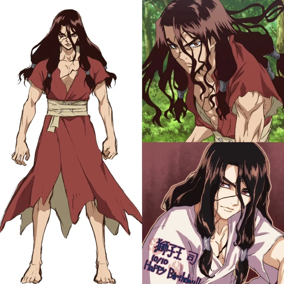 Immagine 3: Parrucca cosplay Irelia H Store Dr.STONE Shishio Tsukasa parrucca pre in stile
