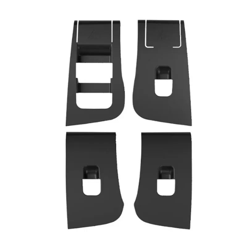Classy-Car Window Glass Lift Switch Panel Cover Window Control Button Silicone Frame For Tesla Model Y Juniper 2025 Black