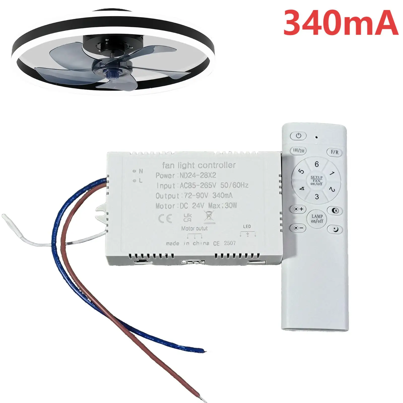 IRALAN Ceiling Fan Lamp Lighting Transformer And Remote Control LED Light Strip Replacement Of Faulty Parts Power Adapter Supply