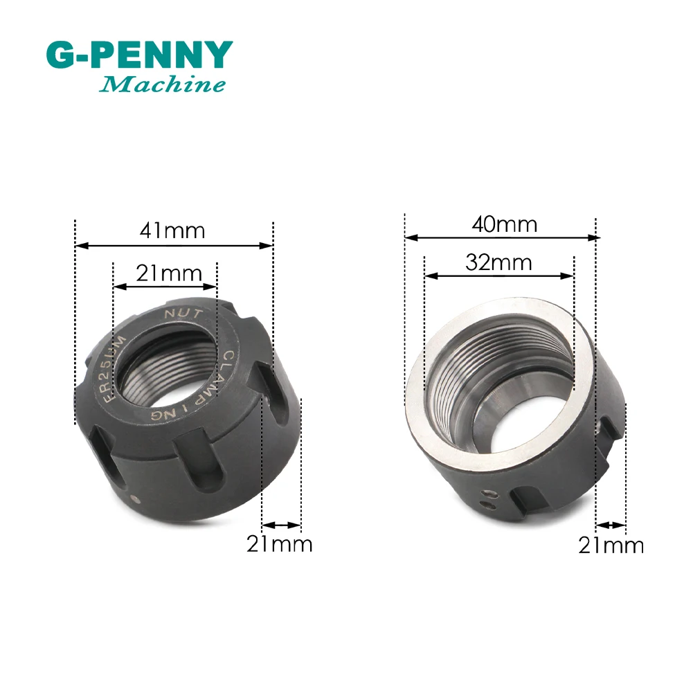 ER25-UM collet nut for cnc engraving spindle motor collet chuck CNC spindle nut Clamping