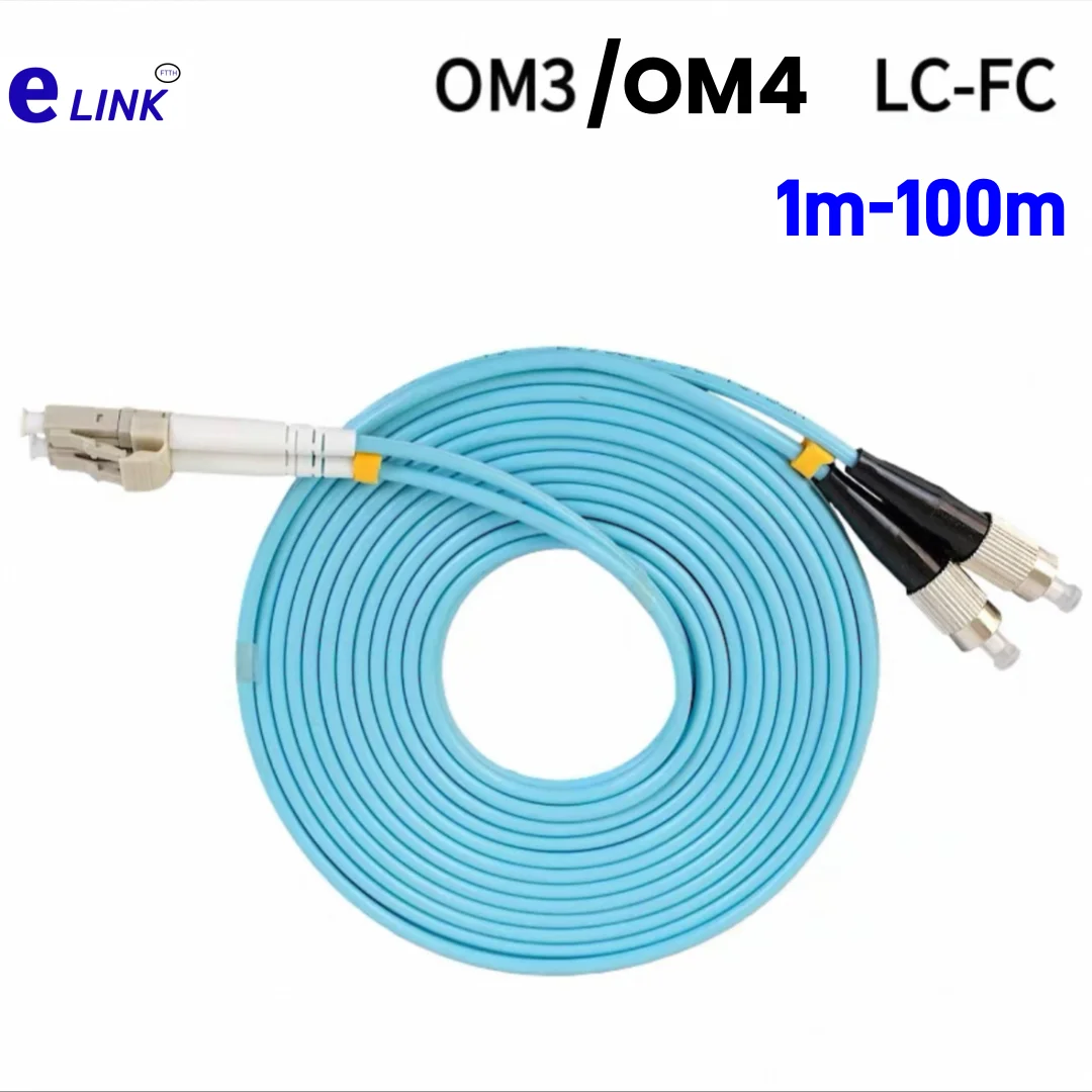 

оптоволоконный патч-корд LC-FC OM3 OM4 дуплекс 20 м 30 м 100 м LC DX Многомодовый FC-LC 1m2m3m5m7m10m оптоволоконный перемычка бесплатная доставка ELINK