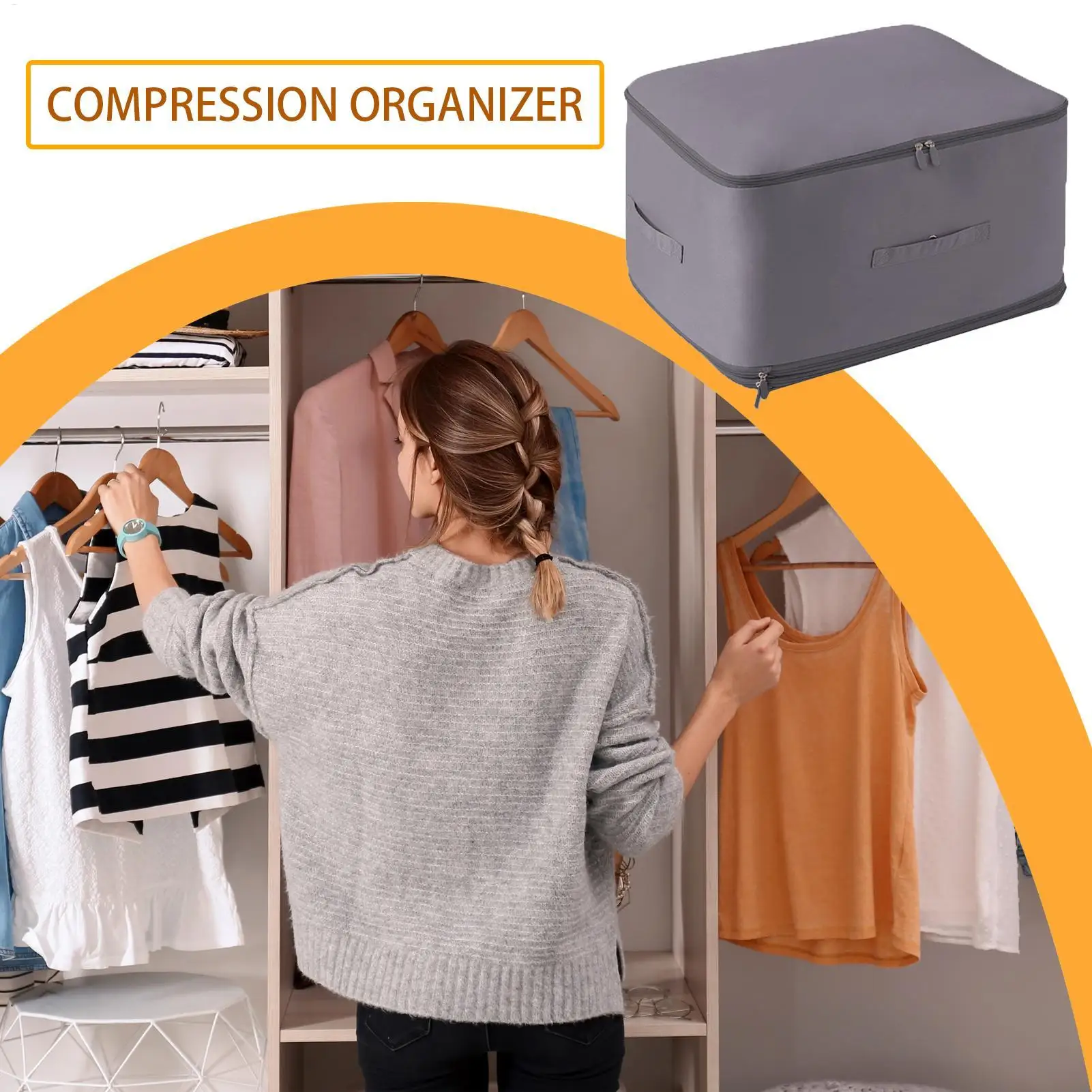 Comforter Compression Storage Bag Space-Saving Clothing Storage Bags Waterproof Foldable Compression Organizer Home Organization