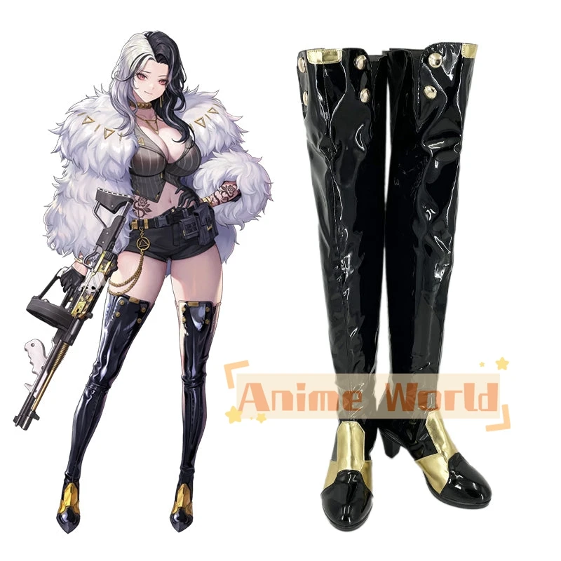 Nikke Göttin des Sieges Rosanna Schuhe Cosplay Stiefel Halloween Karneval Stiefel nach Maß