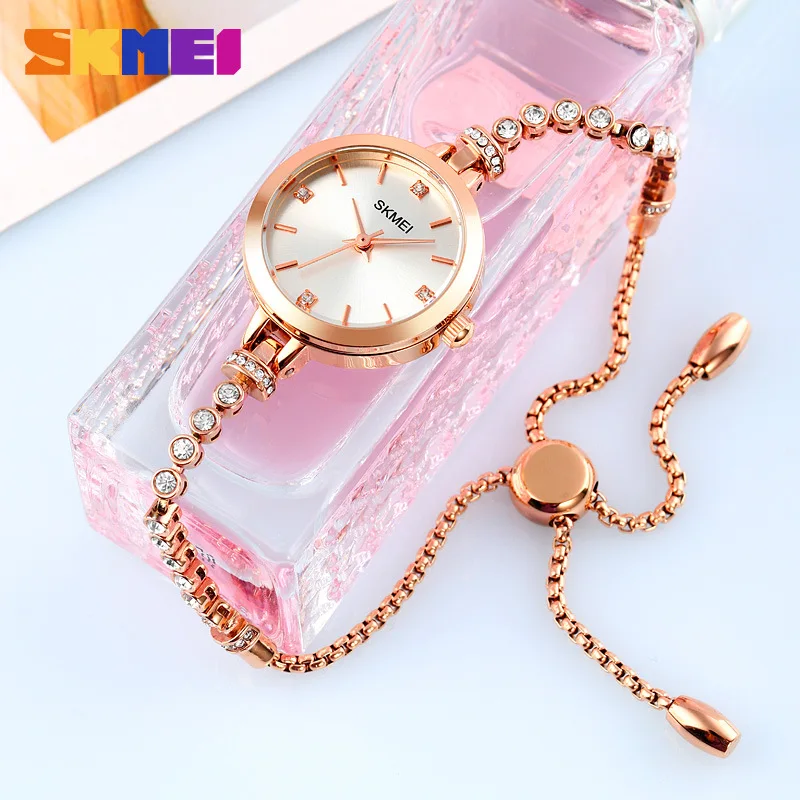 Reloj de pulsera redondo pequeño y ligero para mujer, reloj de cuarzo impermeable que combina con todo