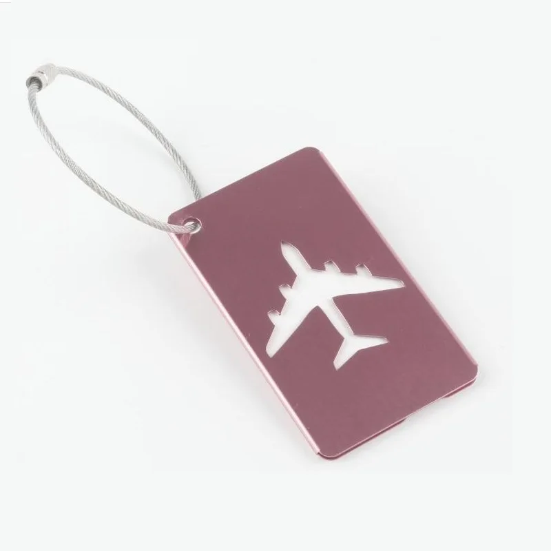 Hübscher fliegender Reisegepäckanhänger aus Metall mit Namenskarte, Flugzeugform, Halter aus Aluminiumlegierung, Gepäck-Boarding-Tag, tragbares Etikett – Detail 5