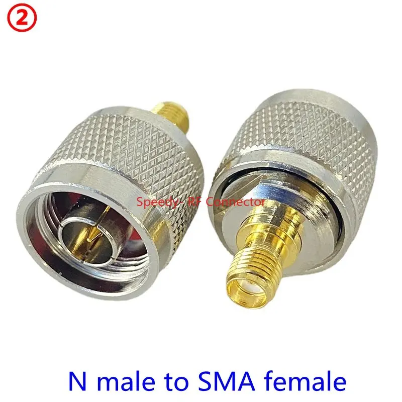 1Pcs N To SMA&RPSMA Male Plug Female Jack Connector RPSMA To N Type Male Female N To PRSMA Coax Fast Delivery Brass High Quality
