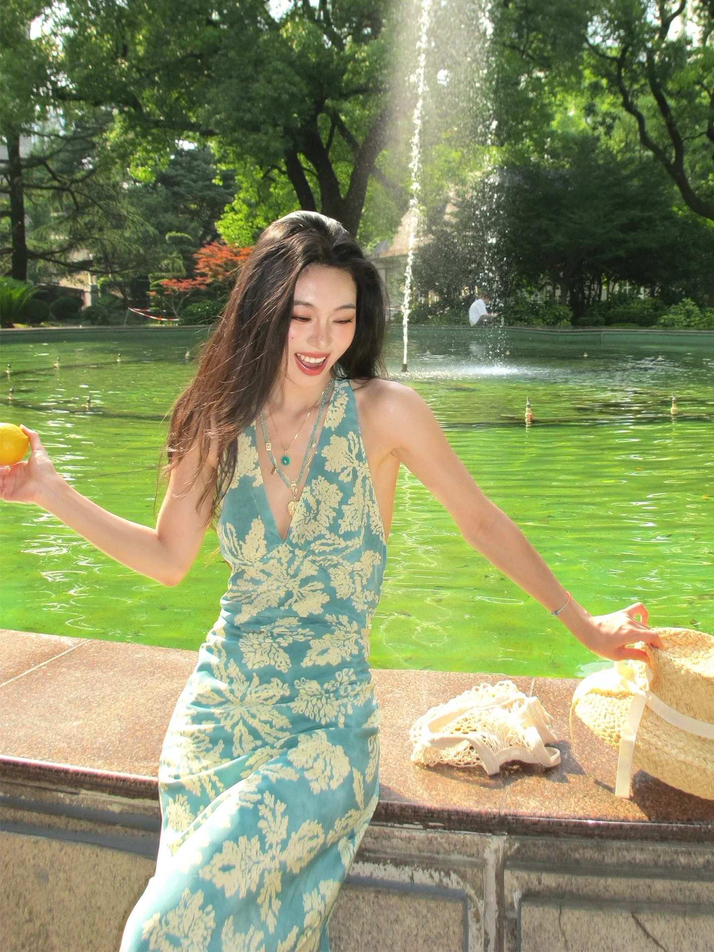 Floral Print Off-oulder Svel Dr Women's Vaion Bal Long Dr Hanging Ne ter Sle Printing A-Line Skirt