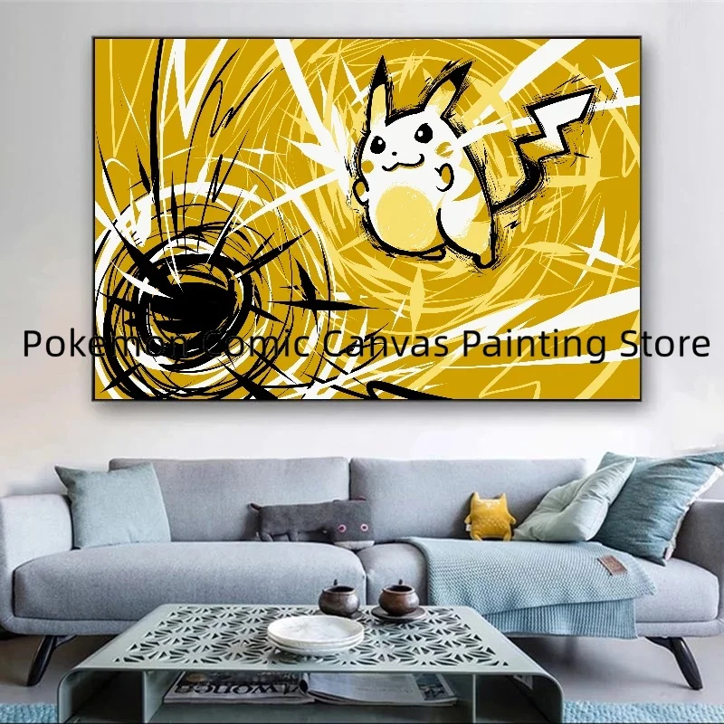 Japan Surrounding Anime Pokemon Artwall Stickers and Posters Picture Canvas Bedroom Room Decoration High Quality Children's Gift