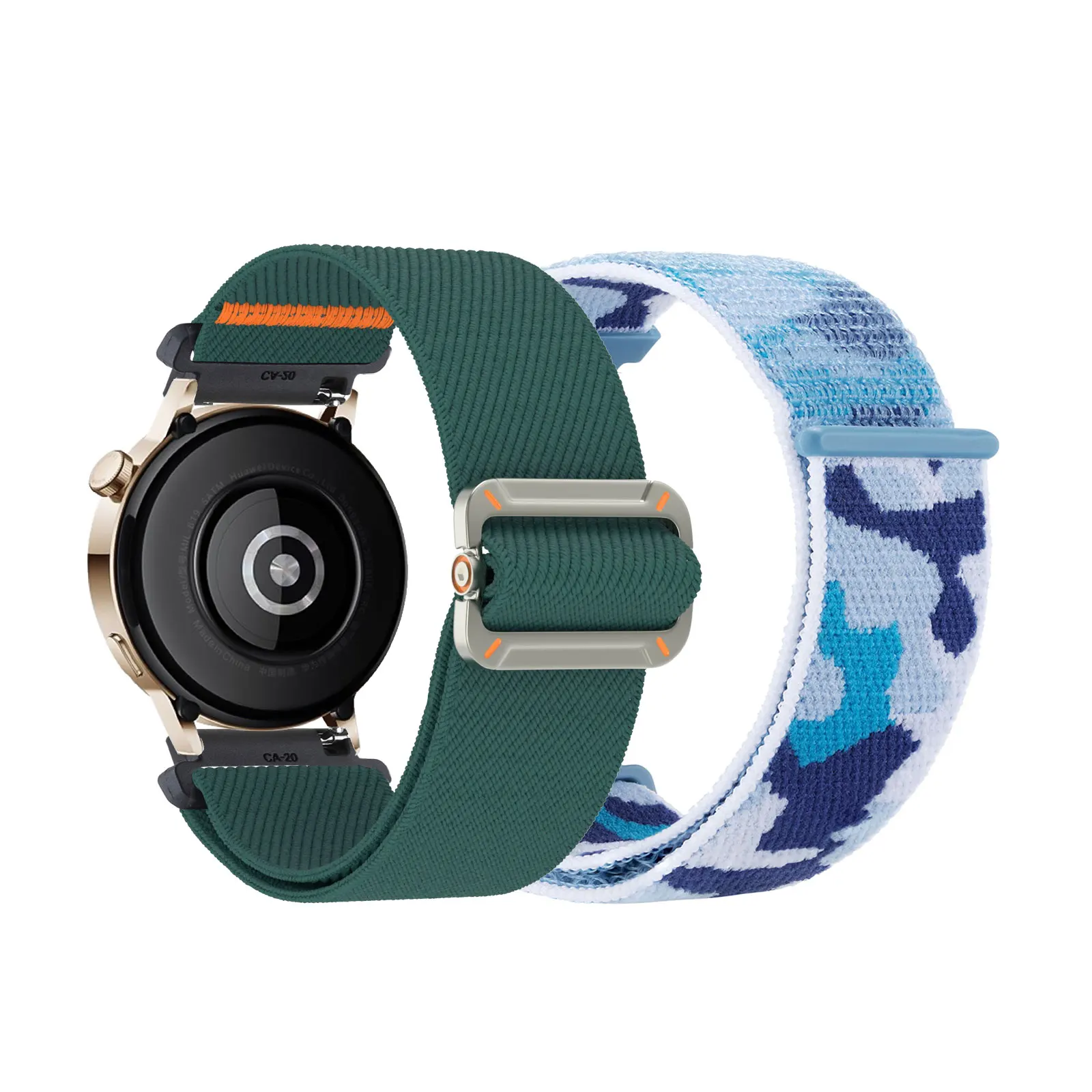 

2pcs Nylon Bands for Huawei Watch GT 42mm/GT 2 42mm/GT 3 Pro 43mm/GT 3 42mm/Watch 2 Band, Elastic Nylon Sports Strap