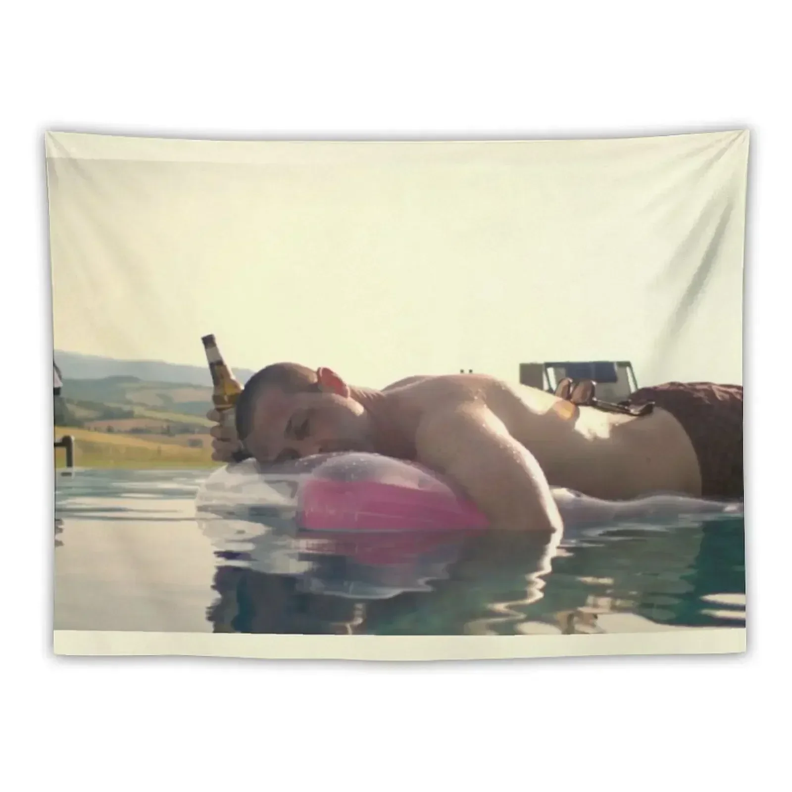 Kendall Roy Sad in the Pool - Succession Tapestry Bathroom Decor Aesthetics For Room Room Decor Cute Bedroom Decor Tapestry