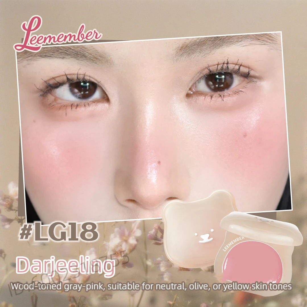 LEEMEMBER Watery Blush Moisturizing Blusher Cream Monochrome Shimmer Cute Cosmetics Longlasting Jelly Face Blusher In Bar Makeup