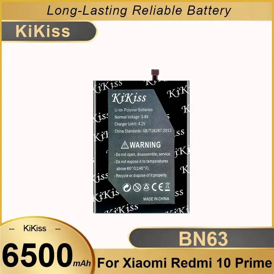 

Стабильный аккумулятор мобильного телефона BN63 для Xiaomi Redmi 10 Prime, 6500 мАч, легкий вес