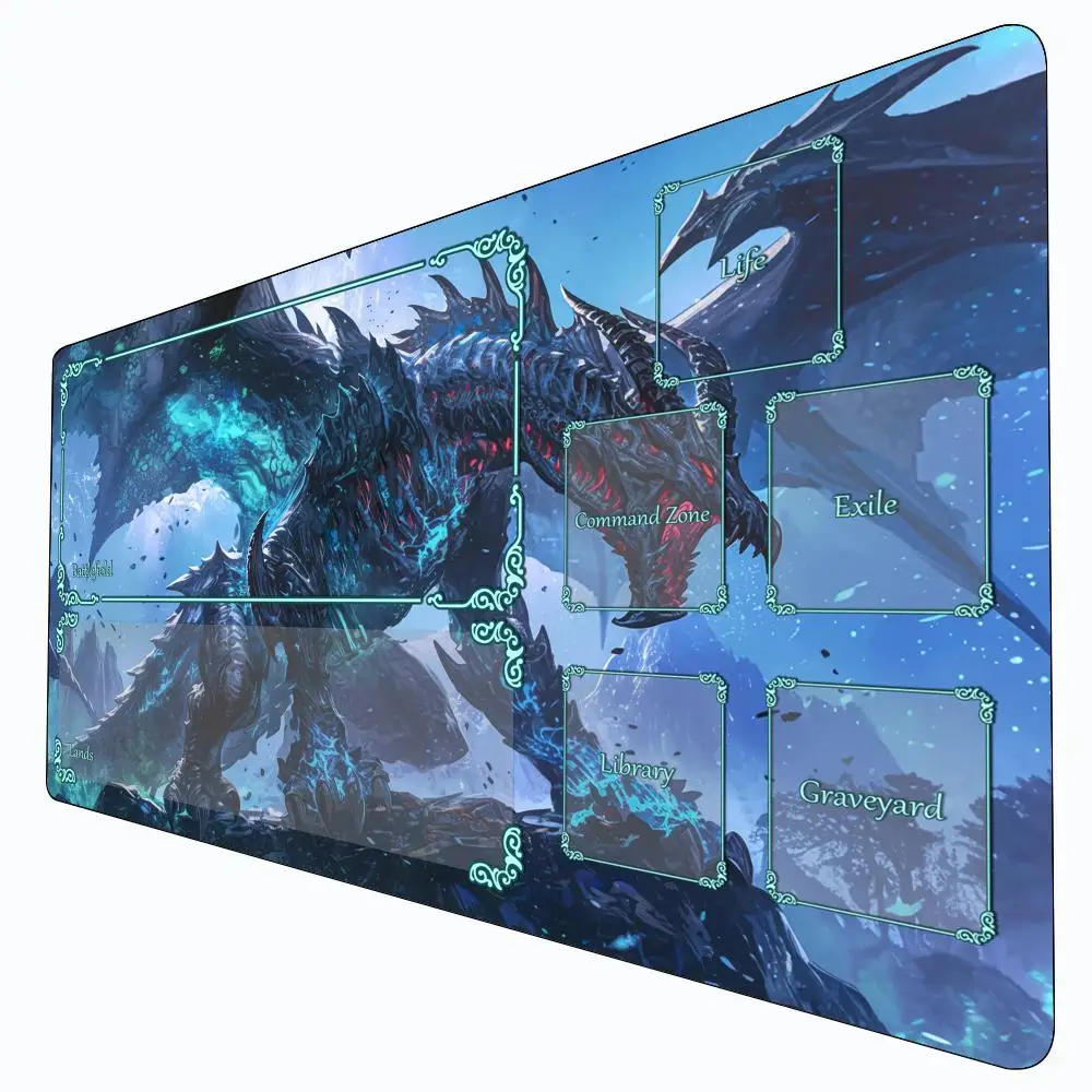 

Потрясающий игровой коврик Fantasy Giant Dragon MTG Magic Card Battle Mat Нескользящий прочный игровой коврик 35X60 см Commander Tapete Magic mtg