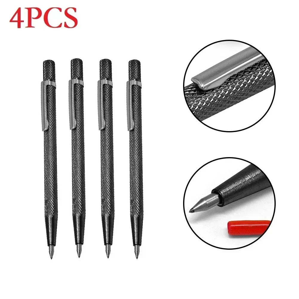 4Pcs Tungsten Carbide Tips Scriber Pen 150mm Marking Engraving Pen For Ceramic Wood Carving Tile  Brick Cutter Manual Tools