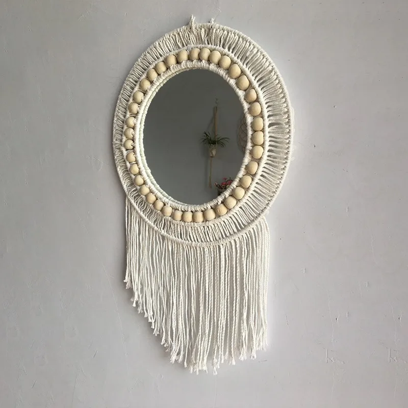 Luxury Bathroom Decorative Mirrors Round Unbreakable Compact Vanity Make Up Mirror Wall Aesthetic Espelho Bedroom Stuff
