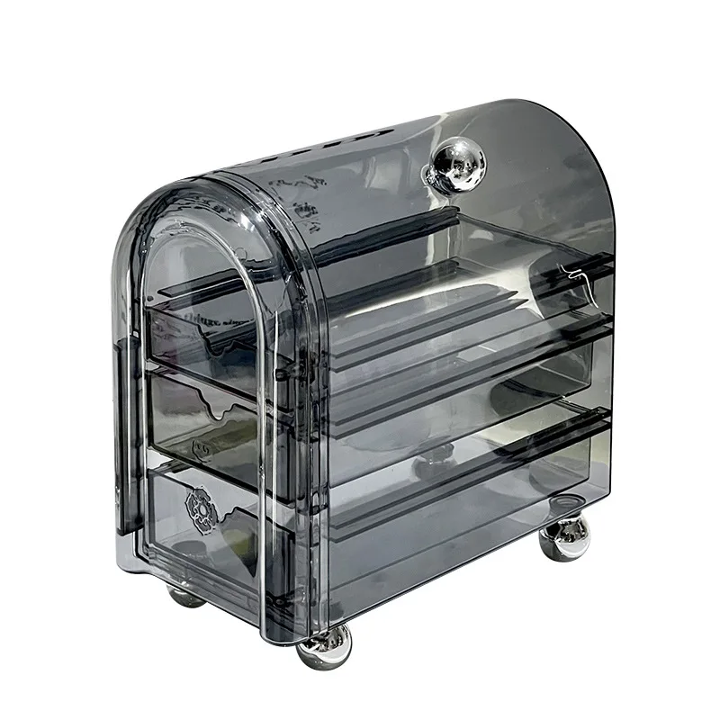 

Desktop Cosmetics Storage Box Transparent Drawer Organizing Lipstick Air Cushion Eyeshadow Skin Care Products Drawer Box