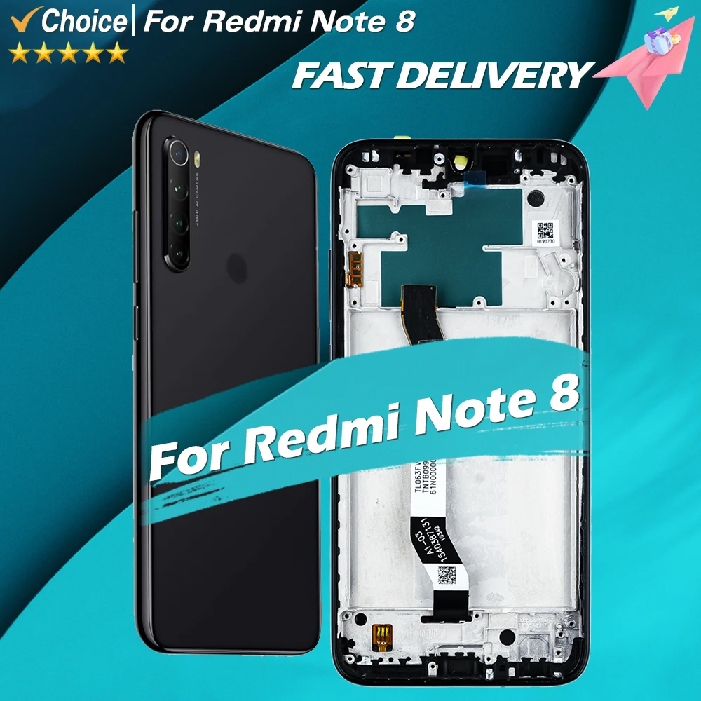 6.3\'\'Tested For Xiaomi Redmi Note 8 LCD Display Touch Screen Digitizer Assembly Replace For Redmi Note 8 M1908C3JH M1908C3JG LCD