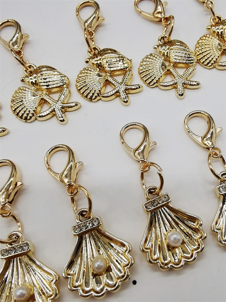 5PCS Strass Seestern Schuh Anhänger Dekorationen Schnürsenkel Charms DIY Schnürsenkel Schnallen Lustige Shell Schuh Clips Zubehör – Detail 3