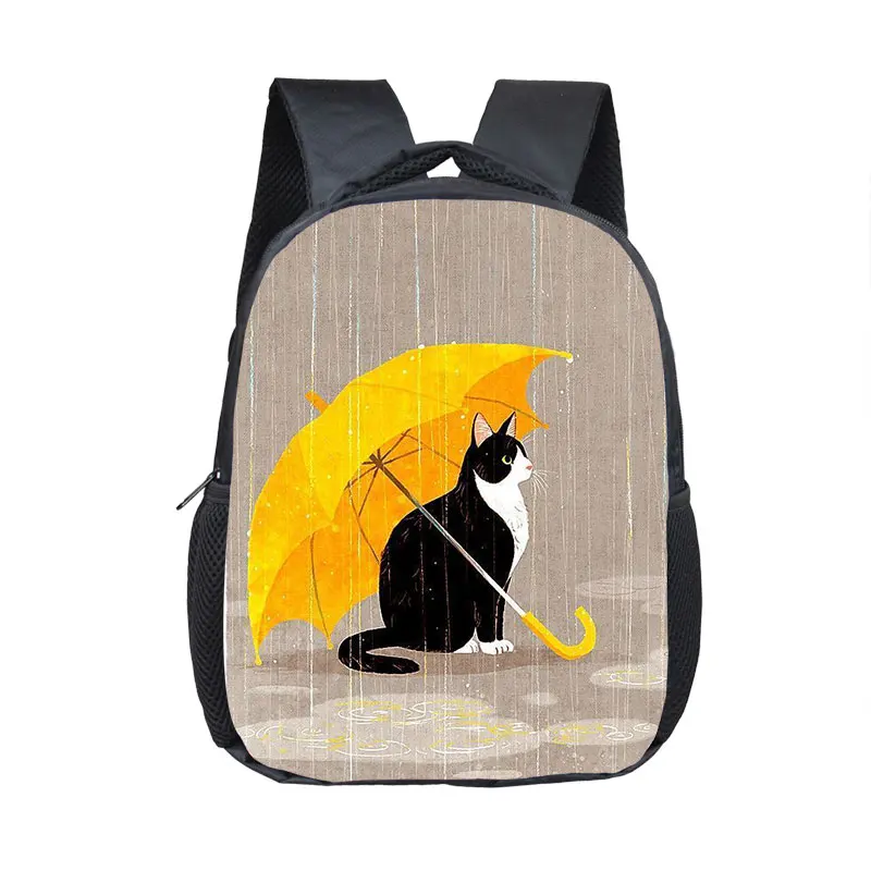 

Funny Mona Lisa Cat Backpack Cute Cat School Bags For Kids Orthopedic Backpack Schoolbag In Primary Kindergarten Mini Backpack