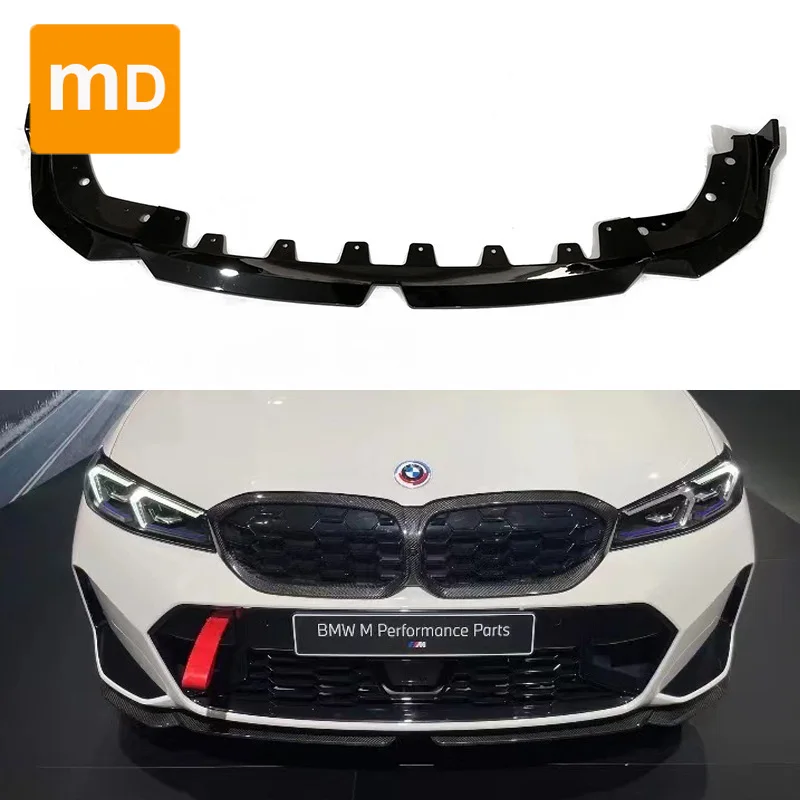 

black Lower Lip Front Bumper Front Skirt Spoiler Lip Wing For 2023 LCI BMW 3series G20/G28 Body Kit Splitter Trim Accessories