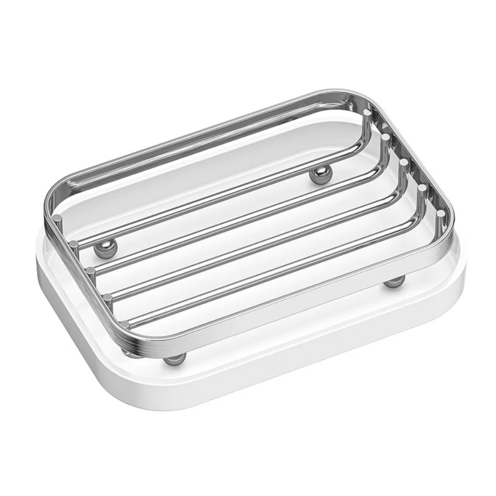 Anti-rust Stainless Steel Soap Holder Self Draining Non-slip Soap Filter Rack Portable Metal Soap Dish Laundry Room