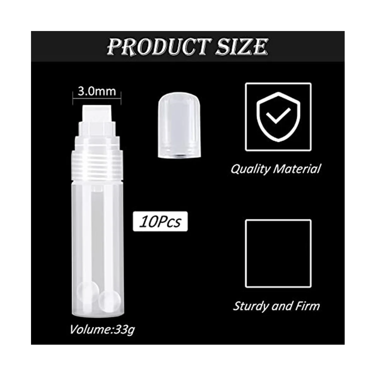 Imagem -06 - Marcadores de Tinta Acrílica Recarregáveis Vazios Claros Brancos Canetas para Pintura Rupestre Madeira 10 Pack 15 mm
