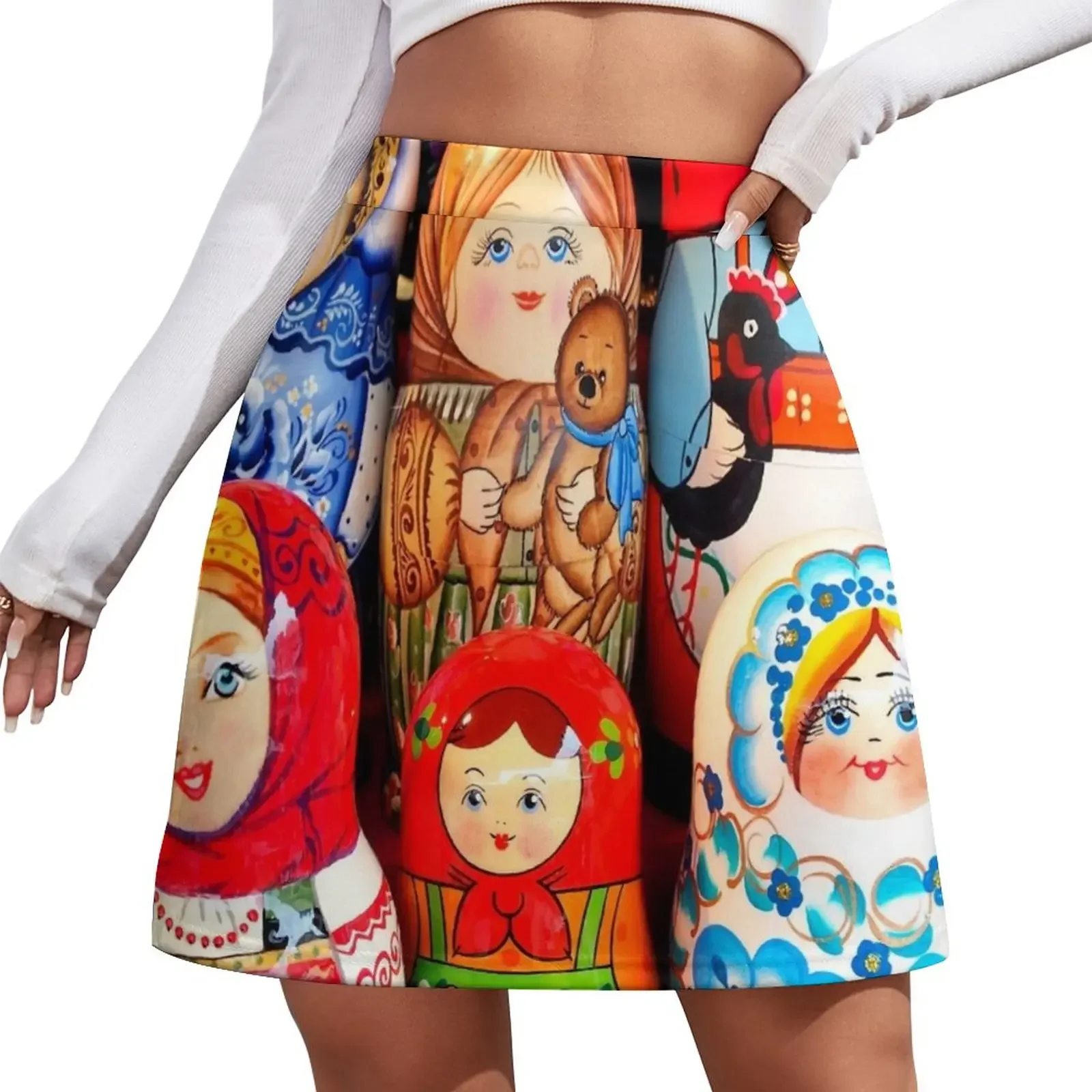 Matrioska / Matryoshka dolls Mini Skirt Female dress clothes skirt skirt