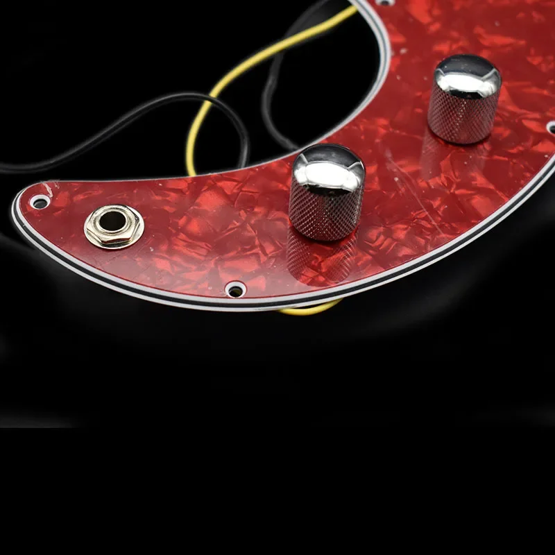 Предварительно смонтированная пикгард-панель PB P Bass 3 Ply с датчиками для бас-гитары Precision аксессуары и запчасти музыкальных инструментов цвет Red Pearl