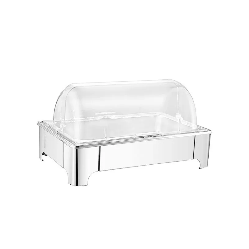

Stainless steel buffet stove with PC transparent cover, new full perspective heating buffet stove