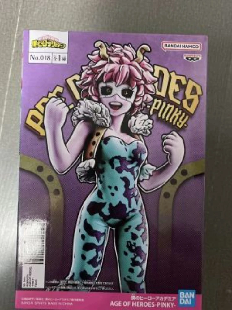 Bandai My Hero Academia Anime Action Figure, Original, AOH Ashido, Mina PINKY, Modelo Colecionável, Presente para Crianças