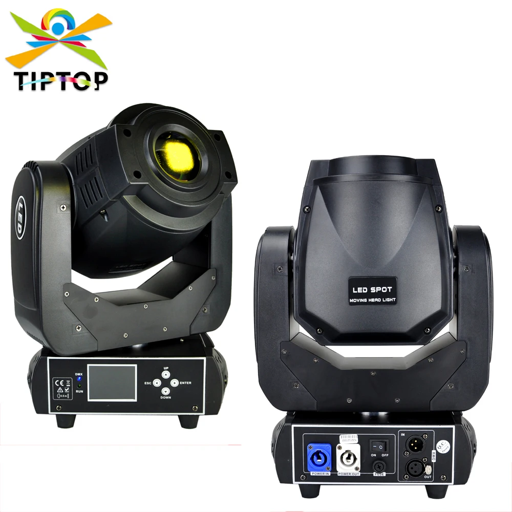 China Sample Order High Brightness 90W Led Moving Gobo Light With LCD Display DMX Channel Real 90W Spot Led Moving Light TIPTOP