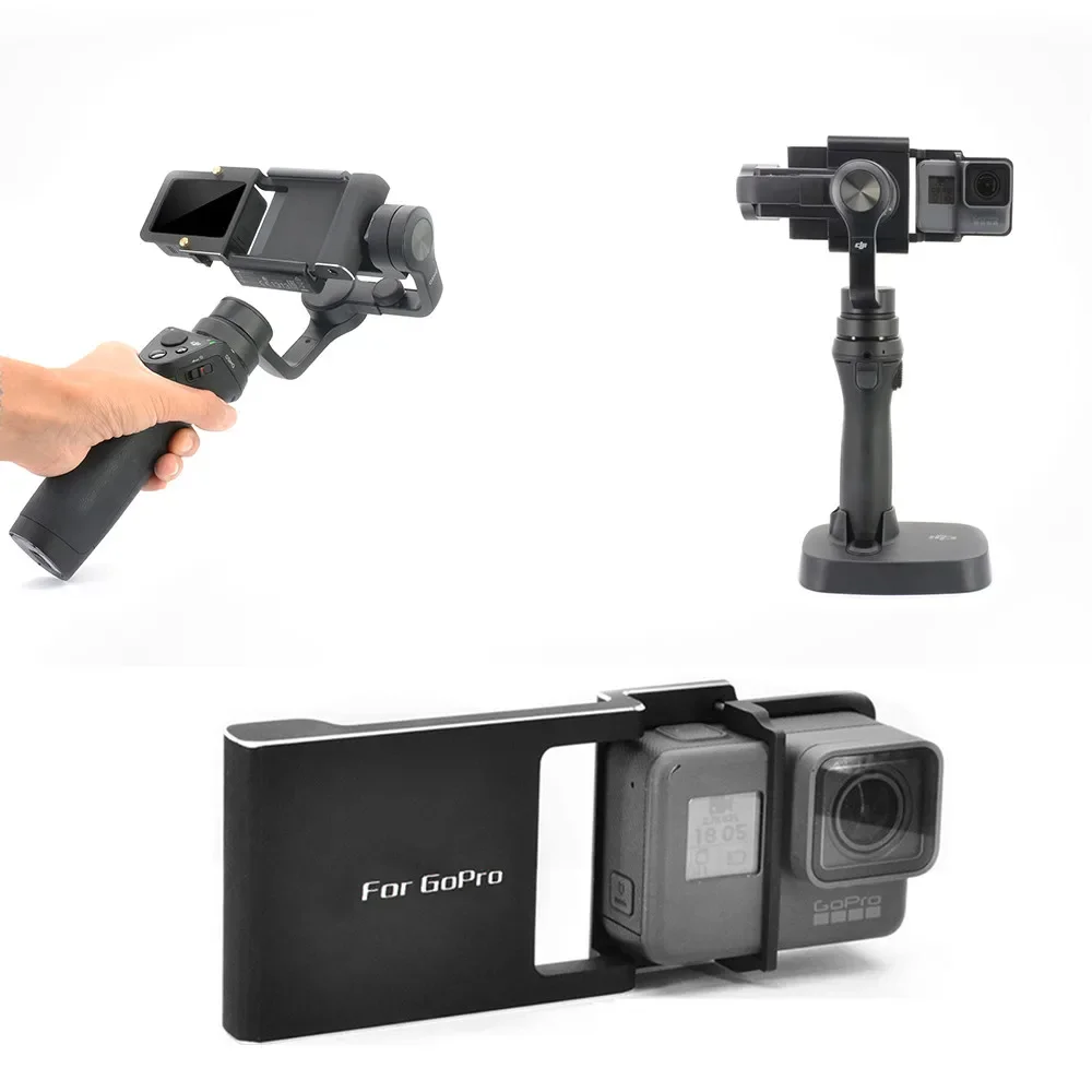 Switch Mount Plate Adapter for Gopro7 6 5 4 3 3+ Xiaoyi for Osmo Mobile Zhiyun Z1 Smooth C R 2 II Gimbal Camera Accessories