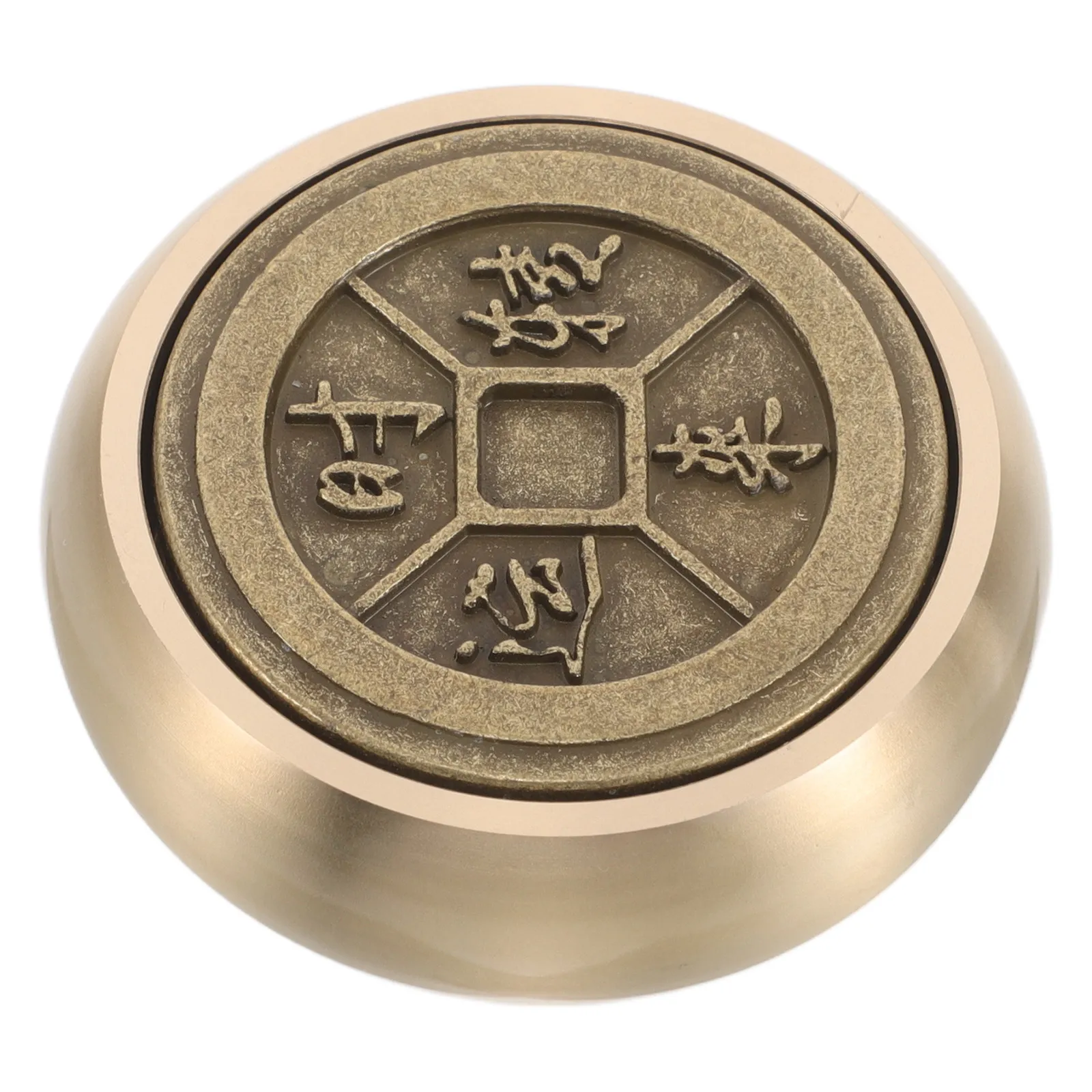 

Round Solid Brass Paperweight Elegant Desktop Organizer for Documents Drawing Stationery Vintage Brass Desk Ornament