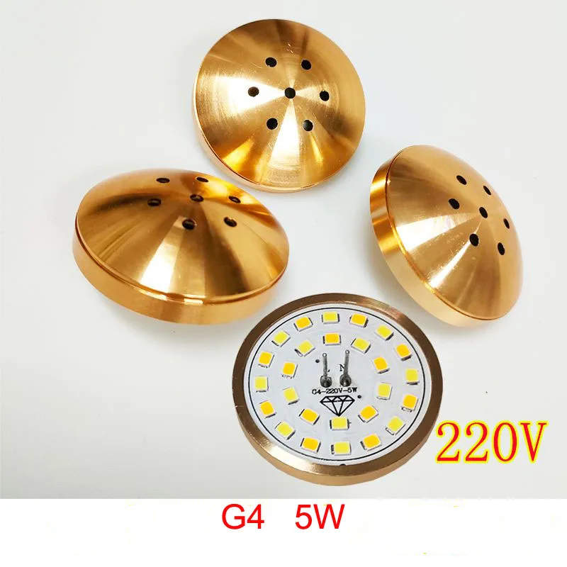 5pcs Golden 220v G4 Plug Led Bulb Small Mini Middle Plug Lamp 3000k 4000k 6000k CCT Three Color Change Chandelier Crystal Light