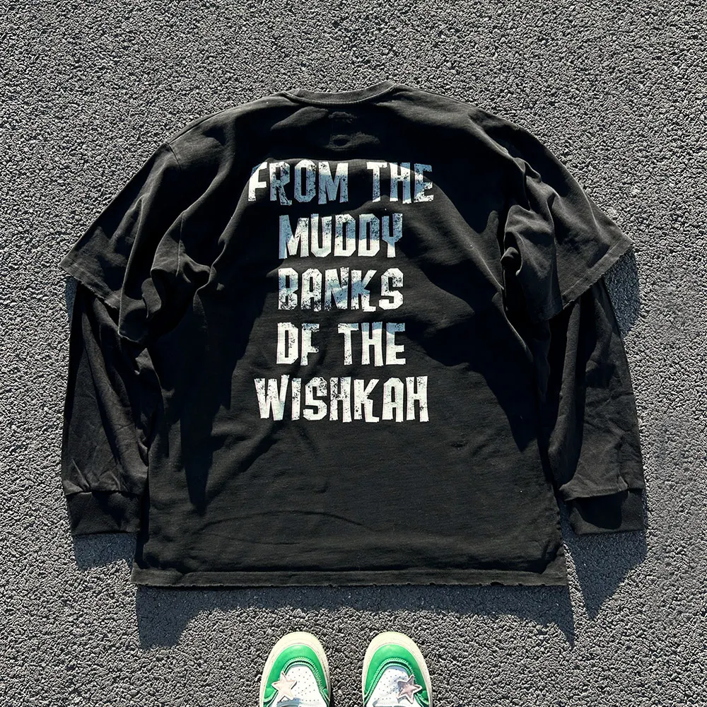 True Two-Piece Longsve T-Shirt Direct Spray Quality from Wang Studio for  Band Fans Fashionable Casual Wear