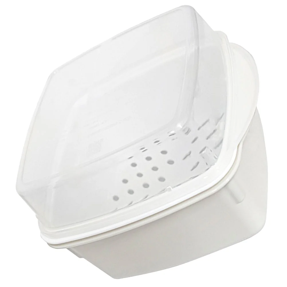 

Double Layer Vegetable Steamer Box Microwave Food Steamer Kitchen Tool Plastic Container Household Appliance Heating
