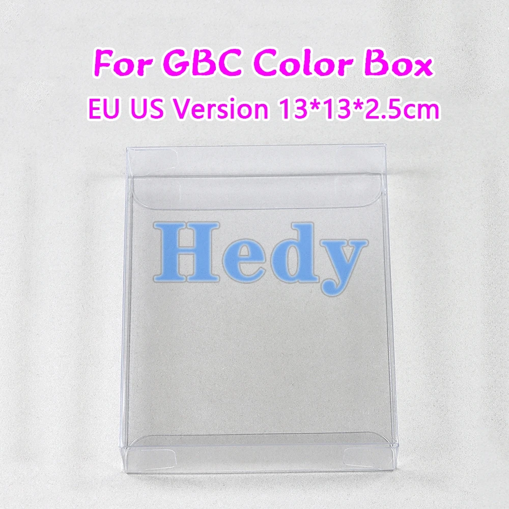 

50 шт. цветные коробки для игр Nintendo, прозрачный защитный чехол для GBC, пластиковый защитный чехол для цветной коробки из ПЭТ, версия JP, ЕС, США