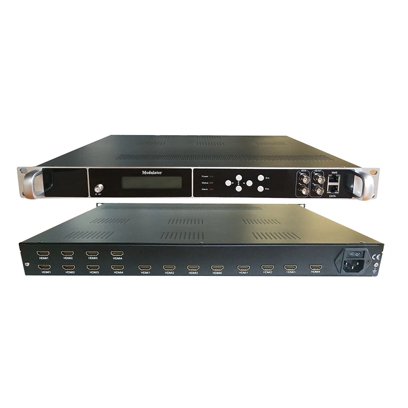 Multiple HD to DVB-T/ISDBT/DVB-C/ATSC RF encoder modulator digital headend