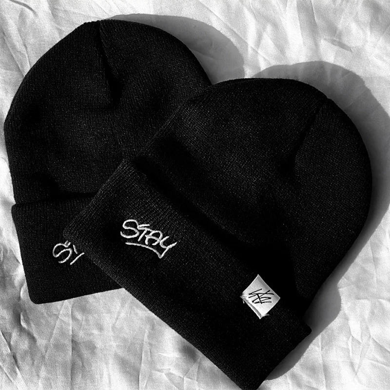 Kpop KNIT CAP Produced By Bang Chan Embroidery Beanies STAY Knitted Hat Unisex Hip Hop Couples Bonnet Gorros Hat