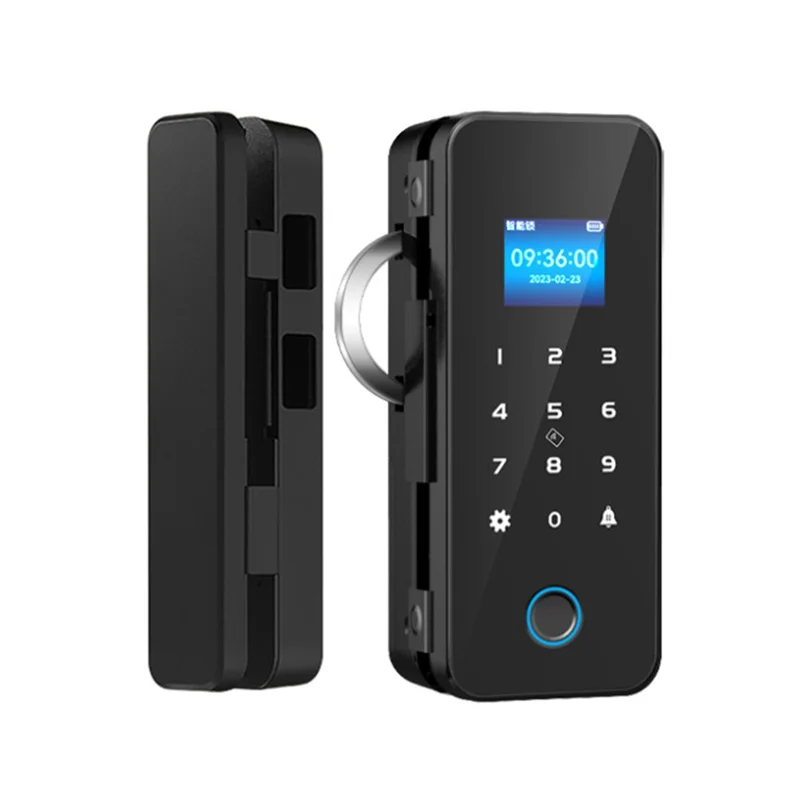 B27B Tuya Smart-Lock untuk Pintu Kaca Pintu Kayu Bluetooth Tuya Kunci Sidik Jari Biometrik Pintu Elektronik Kunci Digital
