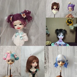 Perruque colorée au beurre pour BJD, faux cheveux, personnalisé, princesse, OB11, 1/8, 1/6, 1/4, 1/3, 1/12