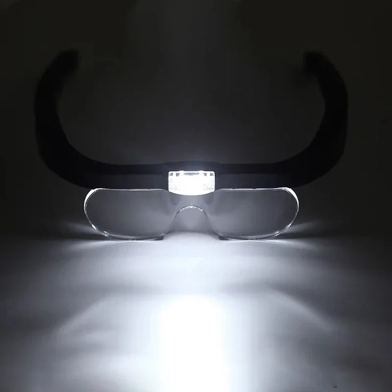 Magnifying Glasses With light LED Reading Watchmaker Repair Wearing Magnifier 1.5X 2.5X 3.5X 5.0X Usb Rechargeable
