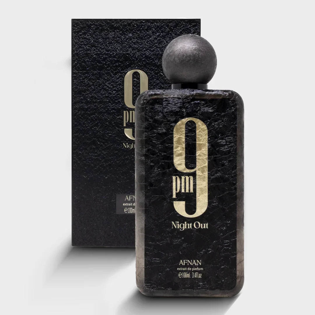 Afnan 9PM Night Out Extrait De Parfum for Men 100ml 3.4 FL.Oz, Intense Dark Masculine Fragrance, Long‑Lasting Luxurious Scent, Perfect Night‑Time Cologne, Premium Gift for Gentlemen