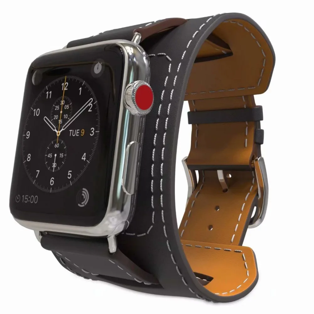 Bracelet boucle en cuir à la mode, 41/45mm, pour Apple Watch série SE7 6 5 4 3 2 1, 42mm 38mm 40mm 44mm