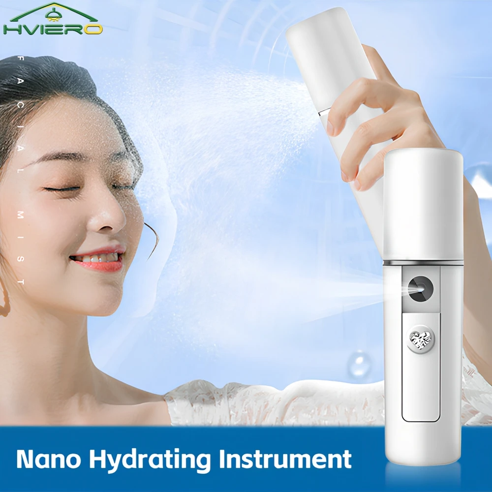 

Mini Humidifiers Large Fog 5V Nano Spray Water Replenishing Instrument Hand-held Portable Steamer Moisturizing Beauty Implement