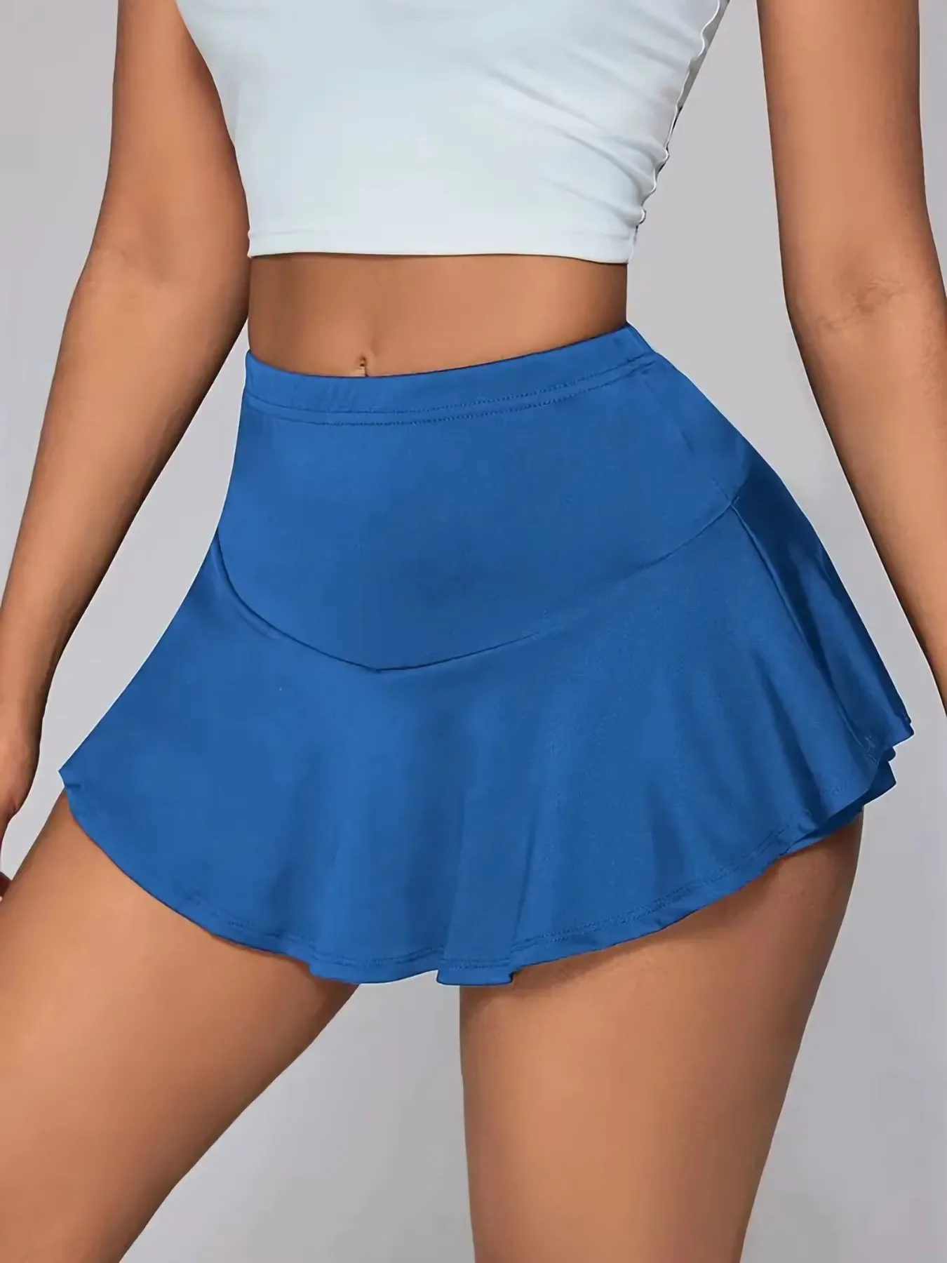 Women's Casual Split Short Skirt Light Breathable Dance Sports Short Skirt