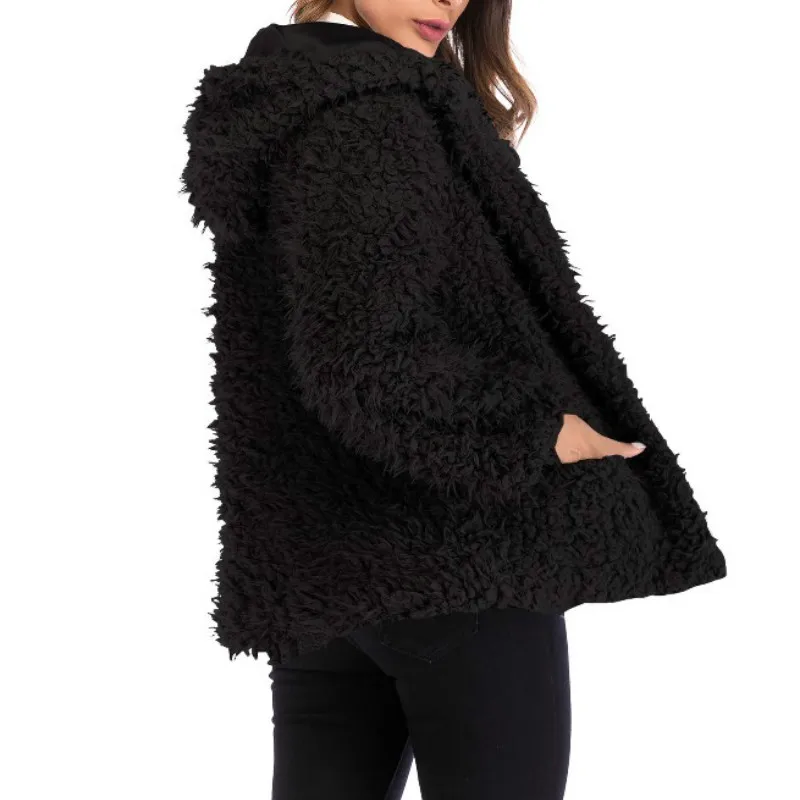 Autumn Winter Women Solid Color Fluffy Long Sleeve Knit Coat Open Front Cardigan coat Casual Sweaters Women Loose Cardigan hot